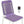 UTK Technology purple heated seat cushion with digital controller on a white chair