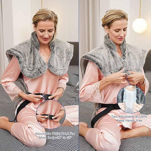 UTK Technology heating pad with adjustable waist band and buttons for hands free use
