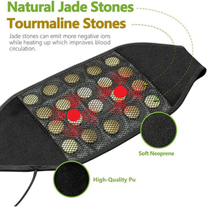 UTK Technology heating pad featuring natural jade and tourmaline stones with neoprene and PU material details