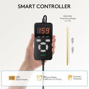 UTK smart controller with digital display adjustable temperature range and timer settings