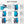 Six step instructional diagram showing how to wear a blue hip heating pad with straps