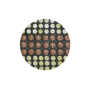 UTK Technology heating mat surface with rows of brown and yellow circular stones