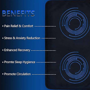 UTK Technology benefits list including pain relief, stress reduction, recovery, sleep hygiene, and circulation