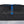 Black grid pattern fabric with blue nylon strap and plastic buckle closure