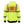 Back view of high visibility yellow Mobile Warming hoodie with reflective strips and heated back panel