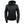 NexGen black hooded softshell jacket with front zipper and ribbed cuffs