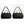 Bellroy black duffel bag shown from front and back views