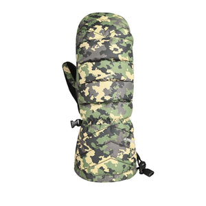Seirus camouflage print insulated mitten with adjustable wrist strap
