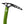 Black Diamond ice axe head with green shaft and black pick