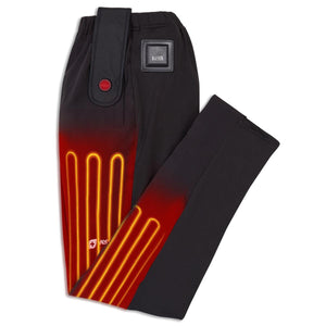 Venture Heat black heated pants with visible orange heating elements