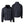 Front and back view of a black Venture Heat heated jacket