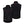 Front and back view of a black Venture Heat softshell vest with red piping