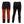 Venture Heat black heated pants showing front and back views with glowing heating elements on thighs