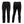 Front and back view of black Venture Heat heated pants