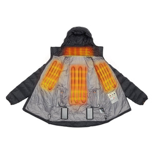Venture Heat jacket interior showing heating elements and battery packs