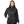 Woman wearing a black Venture Heat hooded puffer jacket