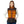 Woman wearing a black Venture Heat heated vest with visible heating elements