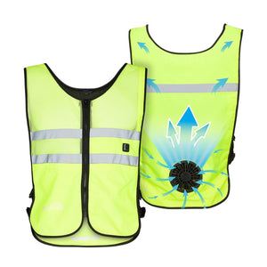 Venture Heat high visibility cooling vest with integrated fan and reflective strips