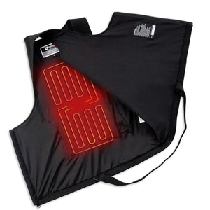 Venture Heat black heated diving vest with visible red heating elements