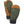 Hestra green and tan leather three finger ski mittens