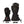 Lenz black heated mittens with adjustable wrist straps and branding