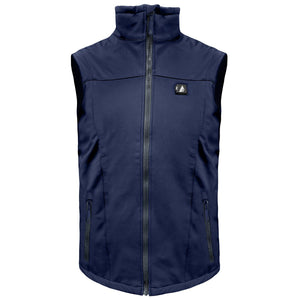 ActionHeat navy blue sleeveless heated vest with front zipper and side pockets