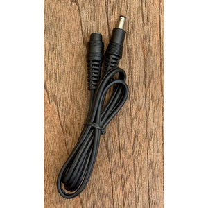 Volt Heat black DC power extension cable with male and female connectors