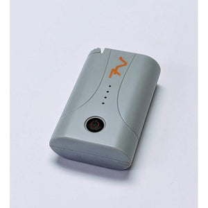 Volt Heat grey rechargeable battery pack with power button and LED indicator lights