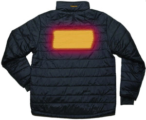 Volt Heat black quilted jacket with illuminated back heating element