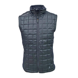 Volt Heat black quilted vest with front zipper closure