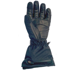 Volt Heat black leather and fabric heated glove with zippered cuff