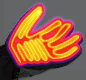 Volt Heat glove with glowing yellow heating element graphic