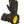 Volt Heat black insulated gloves with yellow interior lining and adjustable wrist strap