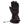 Black leather and textile winter glove with adjustable wrist cinch