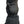 Black leather mitten with an elastic wrist and adjustable cinch cord