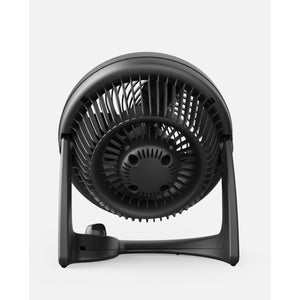 Back view of a black Vornado air circulator fan