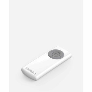 White Vornado remote control with grey circular button pad