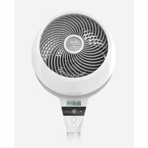 Vornado white air circulator fan with digital display and touch controls