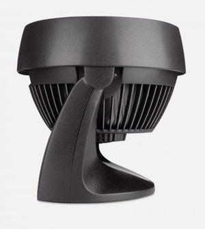 Vornado black air circulator fan on a white background