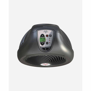 Vornado black space heater with digital display and control panel