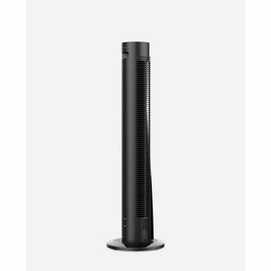 Vornado black tower fan on a white background