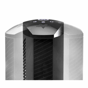 Top control panel of a Vornado tower fan