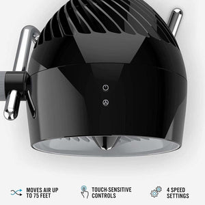 Vornado air circulator with touch sensitive controls and four speed settings