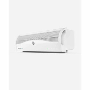 Vornado Transom window fan with white horizontal design and digital display