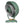 Vornado green retro style desk fan with silver cone and gold base