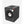 Vornado black cube space heater with silver control knobs and front grille