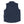 Back view of a navy DeWalt work vest with a side pocket