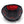Interior view of a black grid pattern backpack with a red zippered pocket and red internal loops