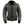 Charcoal grey zip up hoodie with black ribbed cuffs and hem and drawstring hood