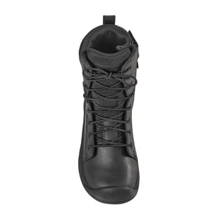 Baffin black lace up work boot viewed from above